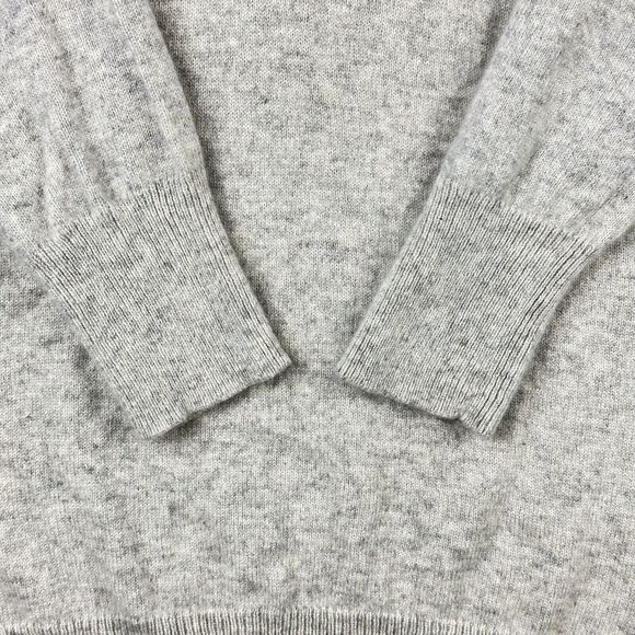 Boden Tunic Sweater Womens 8 Light Heather Gray Cashmere Soft V Neck LS Pullover - Picture 3 of 11